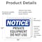Signmission Private Equipment Do Not Use, 14 in W x Rectangle, Vinyl Decal OS-2PACK-NS-D-1014-L-17812 - alternate 3